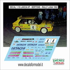 DECALS 1:18 LANCIA DELTA HF