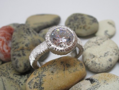 Anello solitario argento - solitario,