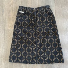 Gonna Dolce E Gabbana Junior in velluto a coste con logo taglia 12 nera