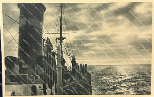 Cartolina nave conte rosso - cartolina,