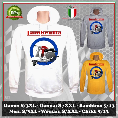 Felpa lambretta vintage vespa - felpa,