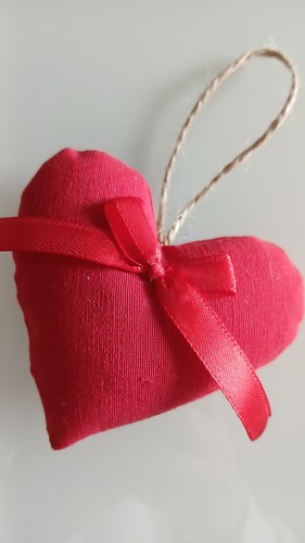 Cuore tessuto rosso - cuore,