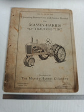 manuale uso manutenzione originale 1948 trattore Massey Harris 22 22K inglese