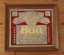 Specchio vintage birra Bud beer Budweiser advertising mirror Breweriana