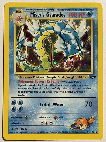 Misty gyarados holo gym - misty's,