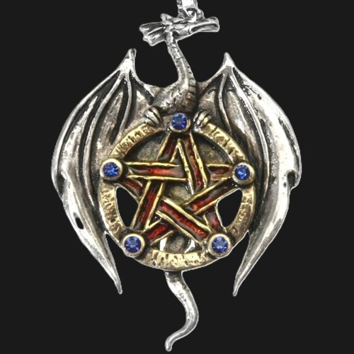 Collana drago pentagramma - collana,