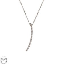 Collana oro bianco 18 kt 750 tennis diamanti 0,11 ct -397/VE-