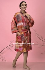 Seta Kantha Trapuntato Kimono