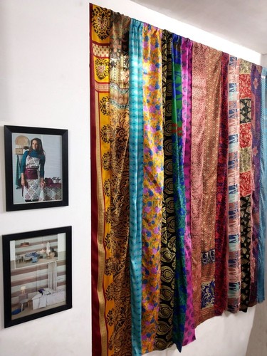 Tenda sari seta vintage fatta