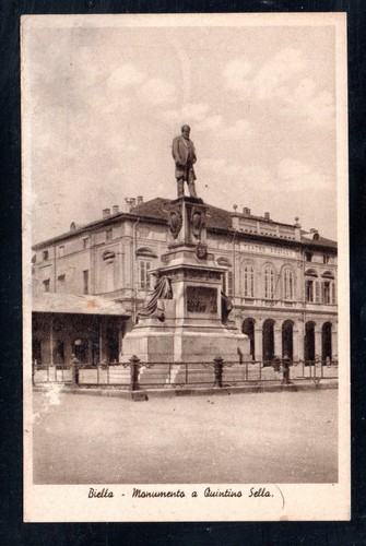 Cartolina biella monumento - biella, a