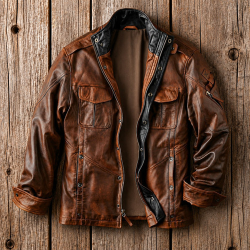 Giacca uomo pelle - , marrone