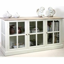 CREDENZA VETRINA BIANCA SHABBY