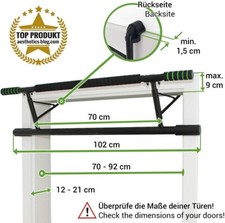 Barra Trazioni Porta ”Matador” - Premium Sbarra di Stiramento Senza Viti