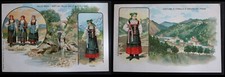 2 cartoline costumi VALSESIA, Fobello e Valle Mastellone  