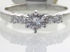 18kt oro bianco - moderno, 5/8ctw