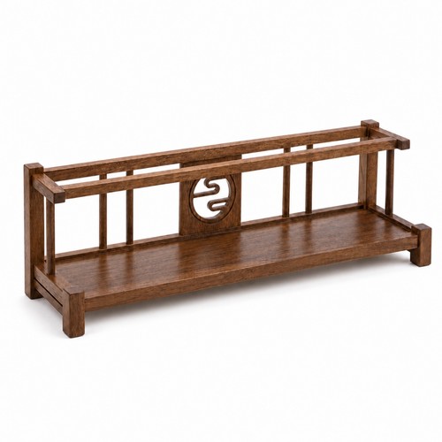 Scaffale legno con intaglio - in,