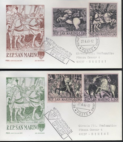 Fdc san marino 1968 - marino, paolo