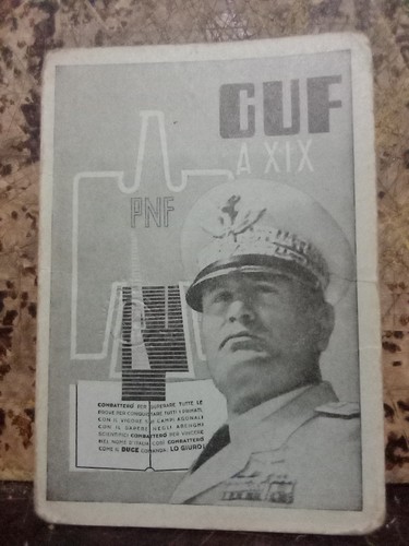 Tessera 1938 mussolini - mussolini,guf,
