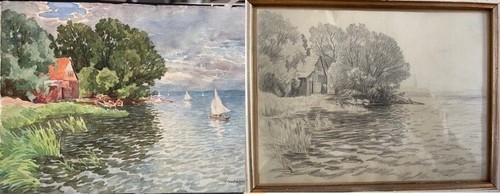 Disegni acquerello lago di - 2,