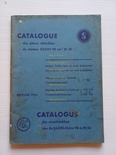 Sachs Motore 98 M 50 1950 circa catalogo ricambi originale testo francese