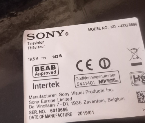 Ricambi sony kd 43xf8596 - ricambi,