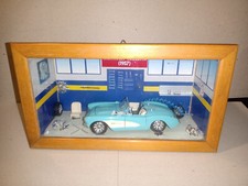DIORAMA GARAGE CHEVROLET CORVETTE 1957-1/24-USATO-RESTORE.