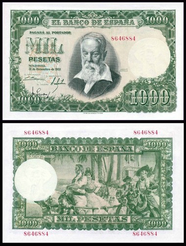 Facsimil billete 1000 pesetas - billete,