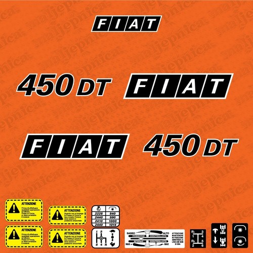 Fiat 450 adesivi - 450, dt