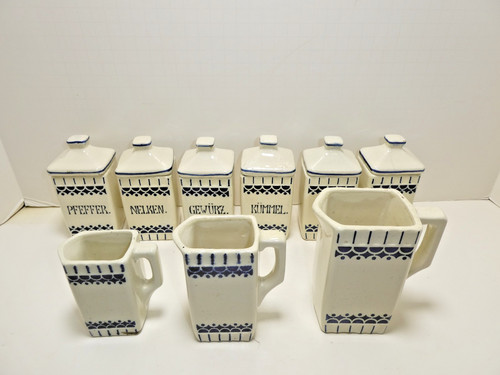 Antico set barattoli porta - set,