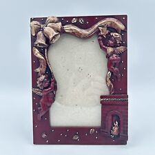 Cornice portafoto angelo cherubino oro rosso ceramica misura 5 x 7 