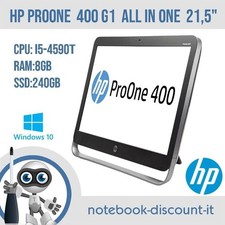 HP ProOne 400 G1 AIO All in One 21,5"  Cpu i5-4590t Ram 8gb SSD 240gb  GRADO B