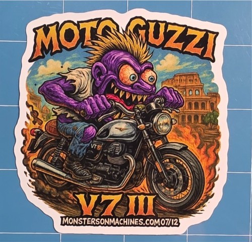 Moto guzzi iii 9x9cm - moto,