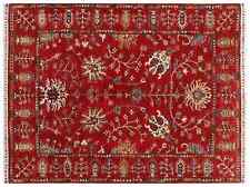 Afgano Ziegler Khorjin Ariana Tappeto 150x200 Annodato a Mano Rosso Floreale