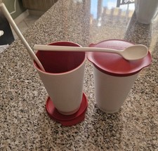 Tupperwave Set 2 Bicchieri Allegra Con Sigillo E Cucchiaini