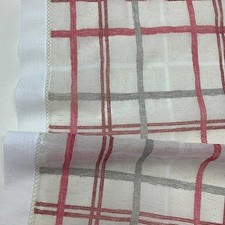 Tessuto Tendina 60 Melange Scozzese Rosso 50 Cm 7131