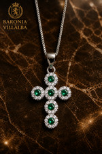 COLLANA CROCE IN ORO BIANCO 18