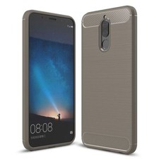 Huawei Mate 10 Lite Cellulare Custodia TPU Case Fibra Carbonio Protettiva Grigio