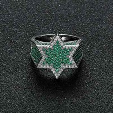 Anello uomo smeraldo simulato