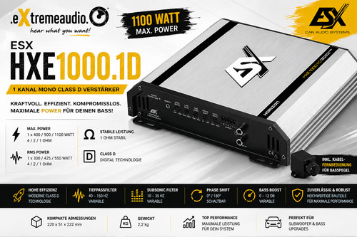 Esx hxe1000 amplificatore - esx, hxe1000.1d