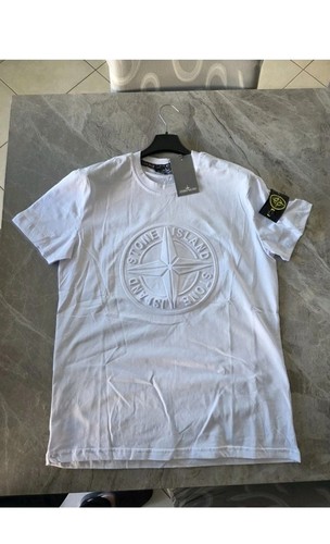 Tshirth stone island bianca - stone,