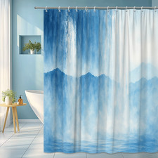 Tenda doccia cascata blu per - tenda,