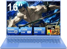 PC Portatile Win11 Laptop 12GB 512GB 1TB SSD Espansione, Notebook 16 Pollici Cel