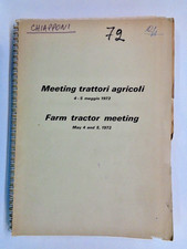 MEETING TRATTORI AGRICOLI 4-5 maggio 1972 FIAT trattori - Con foto