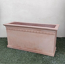 Fioriera in terracotta grande rettangolare cm 76 per esterno arredo da giardino