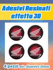 4 Adesivi HONDA Resinati effetto 3D - diametro 20mm