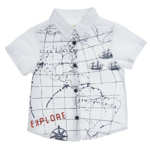 Camicia bianca con - , stampa