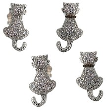 orecchini argento 925 gatto