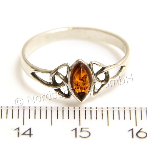 Anello ambra celtico celtic