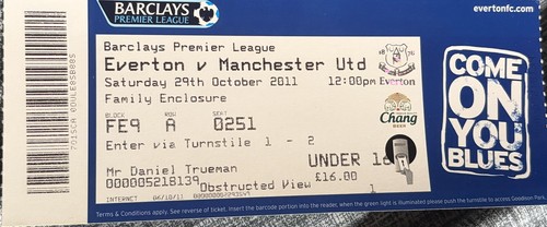 Stub biglietto everton - stub,