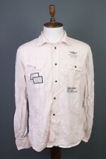 Camicia Aeronautica Militare rosa tasche manica lunga abbottonata taglia XXL
